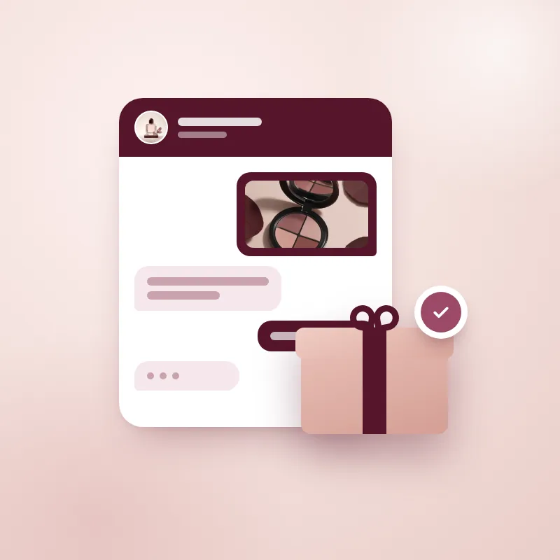 Chat with a seller and a delivered parcel