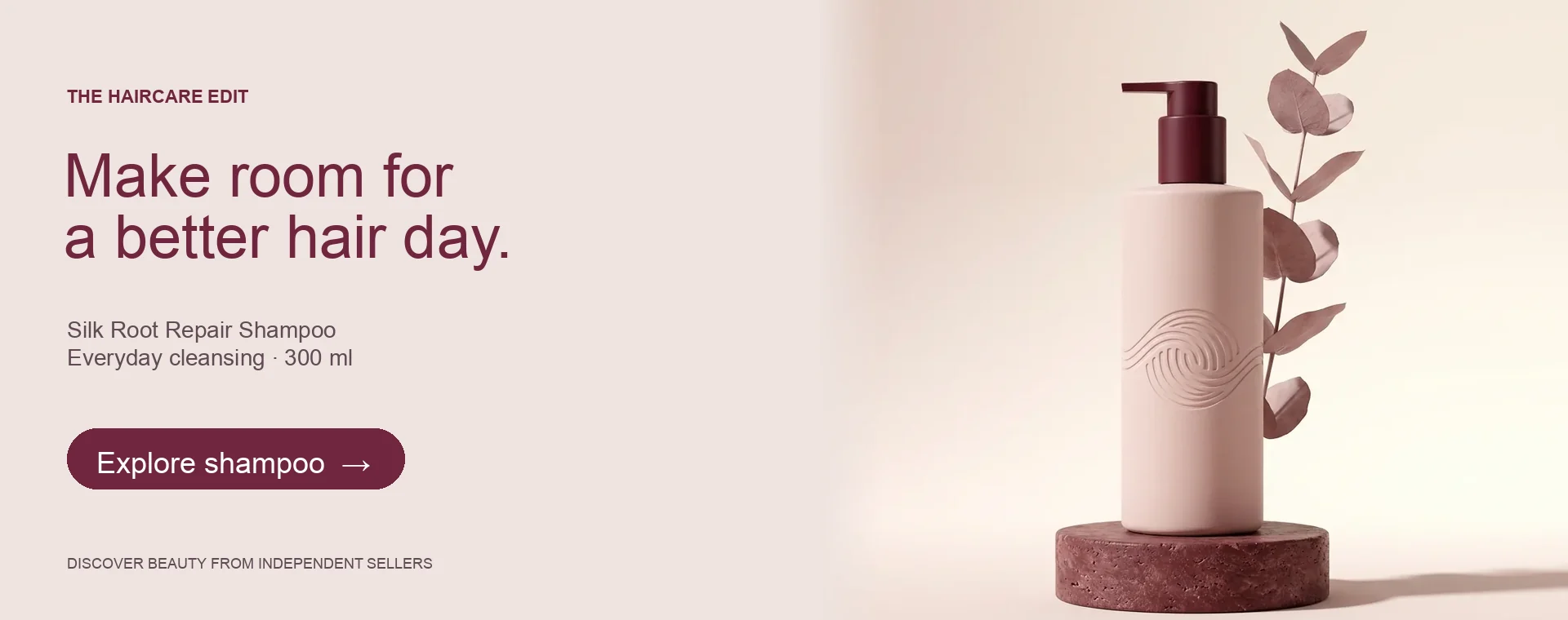 Make room for a better hair day. Silk Root Repair Shampoo, everyday cleansing, 300 ml. Explore shampoo.